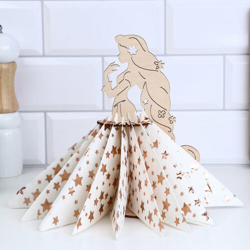 SUI Салфетница деревянная Жасмин 24 х 12 см 351₽