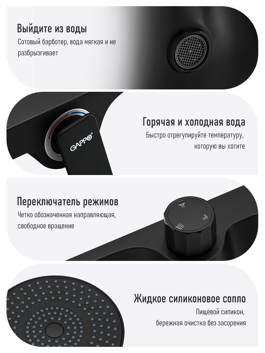 Душевая стойка Gappo G2495 - фото №7