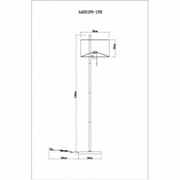 ARTE Lamp #ARTE LAMP A4031PN-1PB светильник напольный