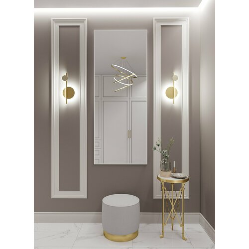 Зеркало настенное в алюминиевой раме Market-house , 170х60 см. Белое