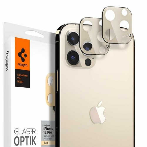 Защитное стекло для камеры SPIGEN для iPhone 12 Pro - Optik Lens Protector - Золотой - AGL02458