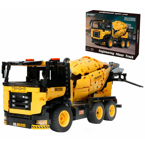 Конструктор Onebot Engineering Mixer Truck 960 дет. OBJBC58AI конструктор onebot assembled toy truck engineering bulldozer gp00017cn