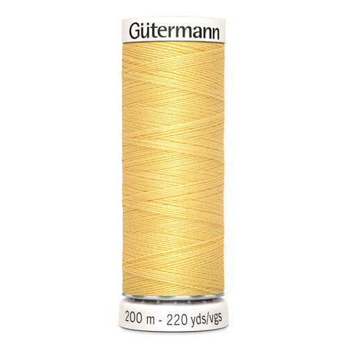 Нить универсальная Gutermann Sew All, 200 м, 100% полиэстер, светло-желтый 07