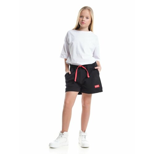 Шорты Mini Maxi, размер 146, черный шорты mini maxi размер 146 красный черный