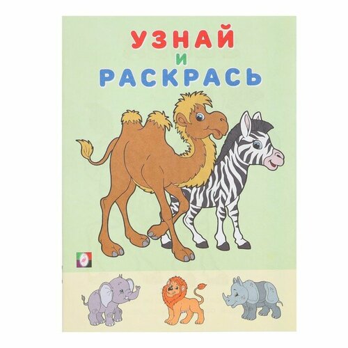 Узнай и раскрась «Зебра» раскраска узнай и раскрась щенок