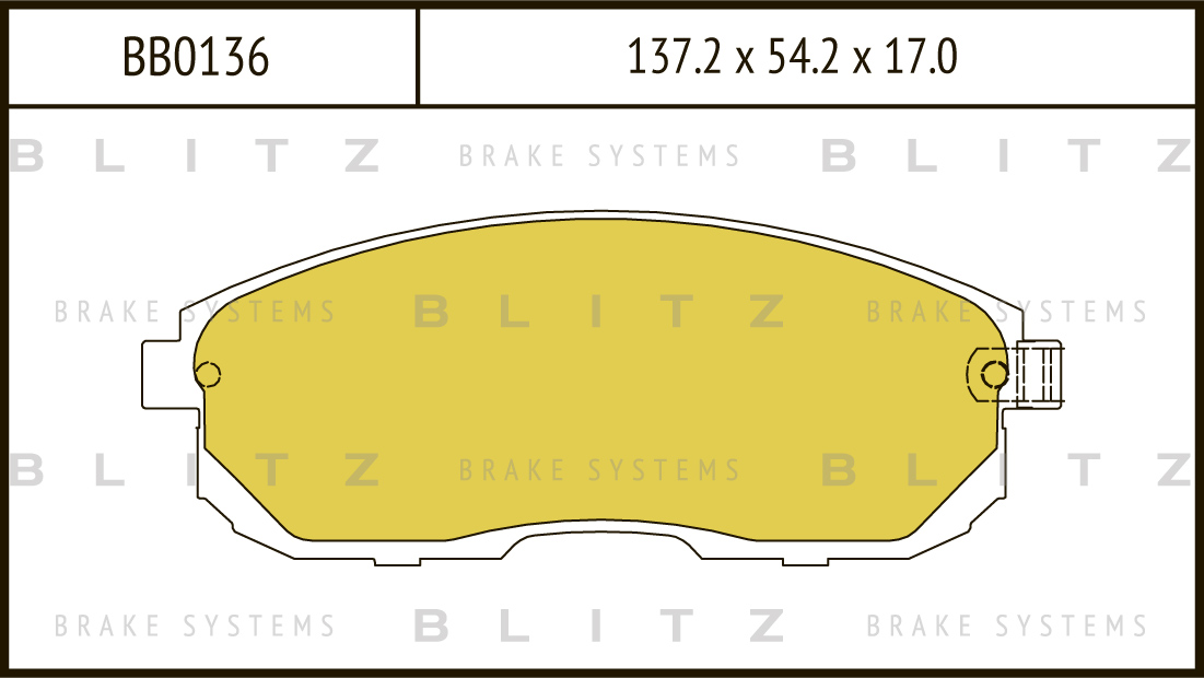 BLITZ BB0136 колодки тормозные дисковые Nissan (Ниссан) tIIda / Maxima (Максима) 07-Suzuki (Сузуки) sx4