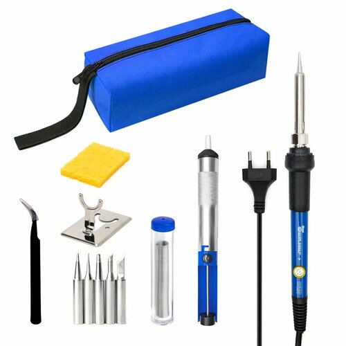 Паяльник электрический 60 Вт с регулировкой температуры Sumsour паяльный набор керамический нагреватель 11 предметов 940₽