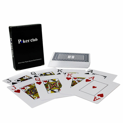 Пластиковые игральные карты Poker Club / Покерные карты 54 шт, синий