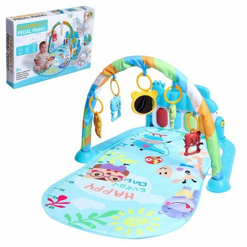 Музыкальный развивающий коврик Весёлые зверята цвет голубой 2519₽