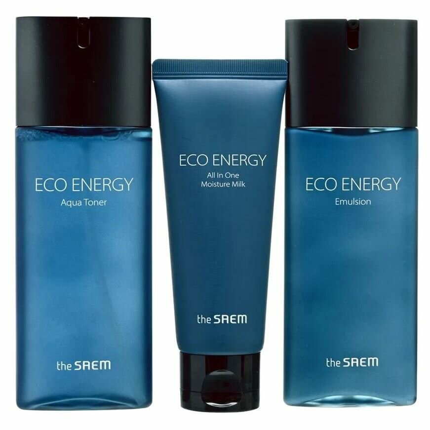 The Saem Набор уходовый мужской Eco Energy Skin Care 2 Set (тонер, лосьон, увлажняющее молочко)
