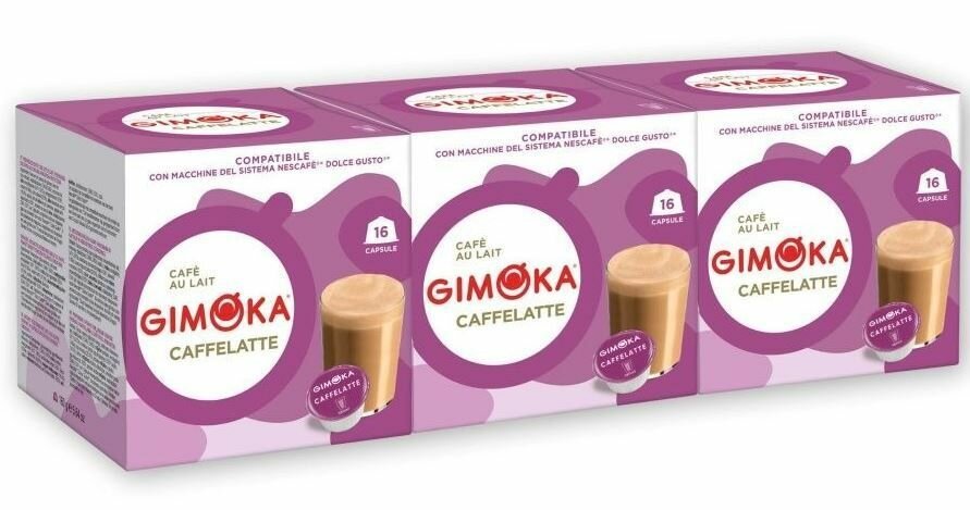 Кофе в капсулах Gimoka Dolce Gusto Caffelatte, 48шт