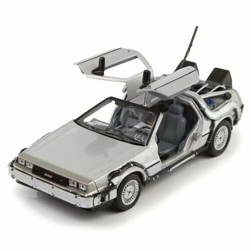 Машинка Делореан Back to the Future Delorean Назад в будущее машинка welly 1 24 delorean dmc 12 назад в будущее серебристый