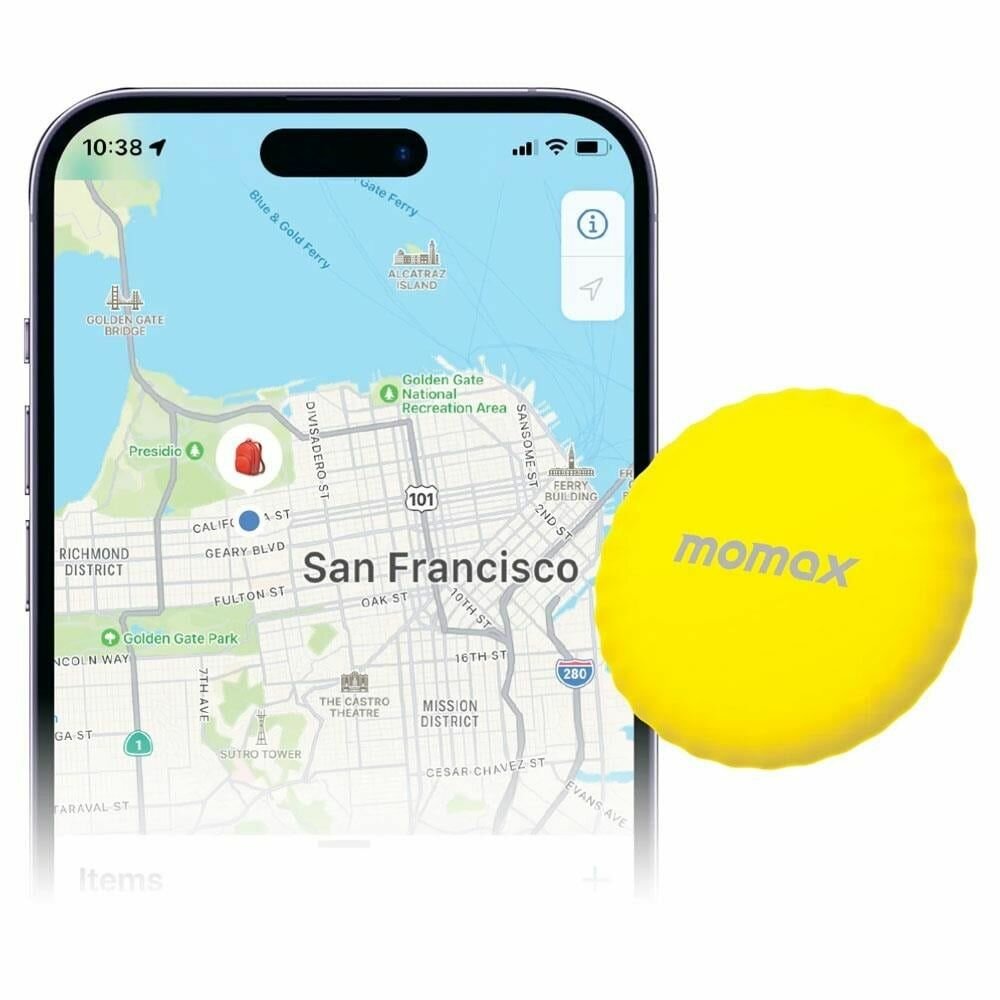 GPS трекер для отслеживания Momax PINTAG Find my Tracker - Yellow