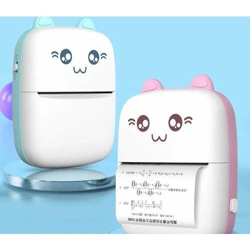 Компактный карманный фотопринтер белыйголубой 169900₽