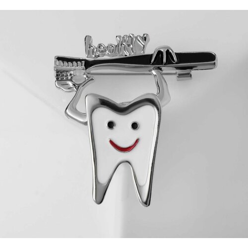 Брошь Ювелирная шкатулка, эмаль, белый, серебряный