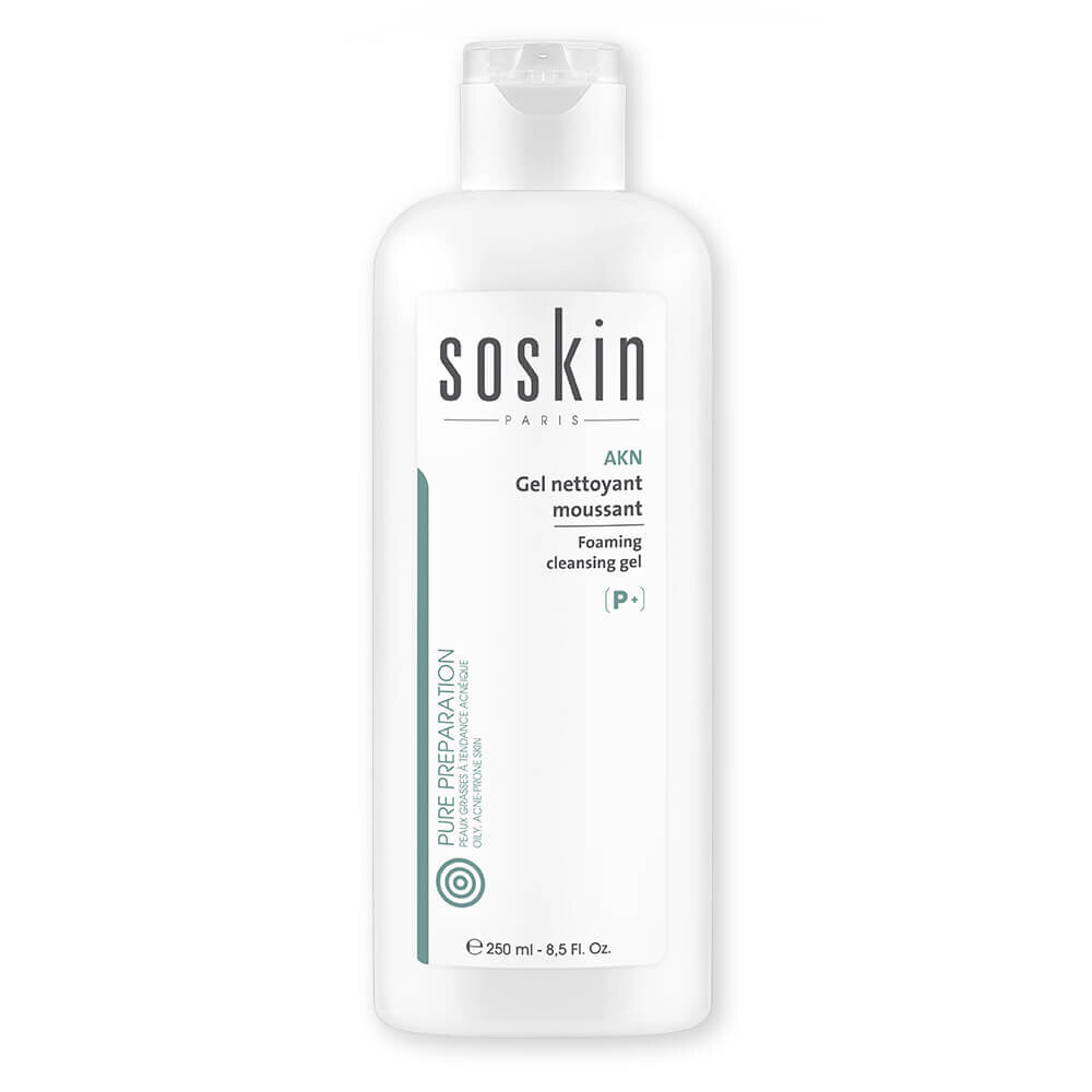 Soskin очищающий гель для кожи С акне CLEANSING FOAMING GEL, 250 мл
