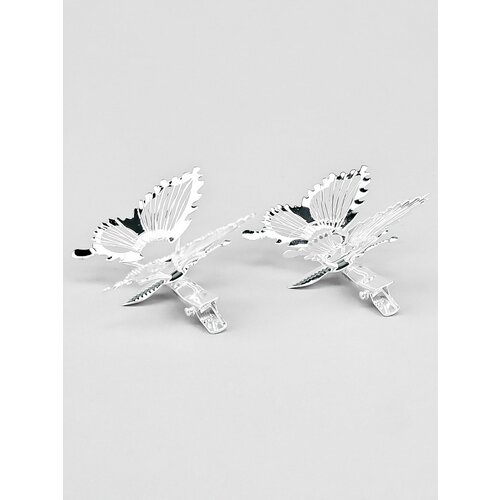 Заколки зажимы для волос бабочки на пружинках набор 2 шт 289₽