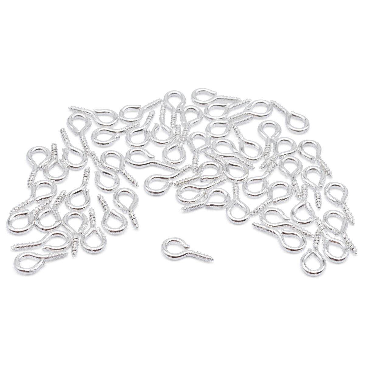 Штифты для бижутерии винтовые 8*35 мм 50 (± 5) шт Astra&Craft (серебро)