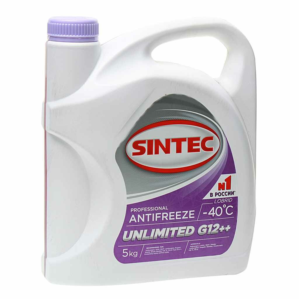 Антифриз фиолетовый -40C 5кг G12++ Unlimited, 990566, SINTEC