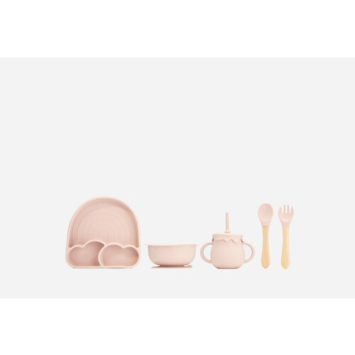 Набор посуды для кормления Play Kid Солнце розовый / кол-во 1 шт набор посуды для кормления play kid мишка розовый кол во 1 шт