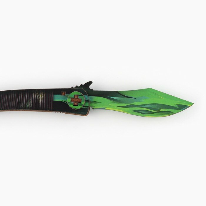 Сувенир деревянный нож наваха «Кристалл зеленый», 22 см