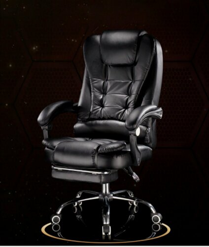 Изображение товара Кресло Руководителя кожаное BOSS PRO MAX с массажем Black Premium