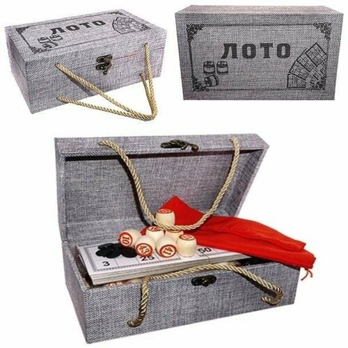 Русское лото Деревянные в подарочной коробке 1 русское лото в подарочной деревянной коробке цвет серый