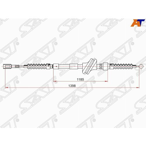 Трос ручного тормоза AUDI 80 IV/90 III 88-94 левый