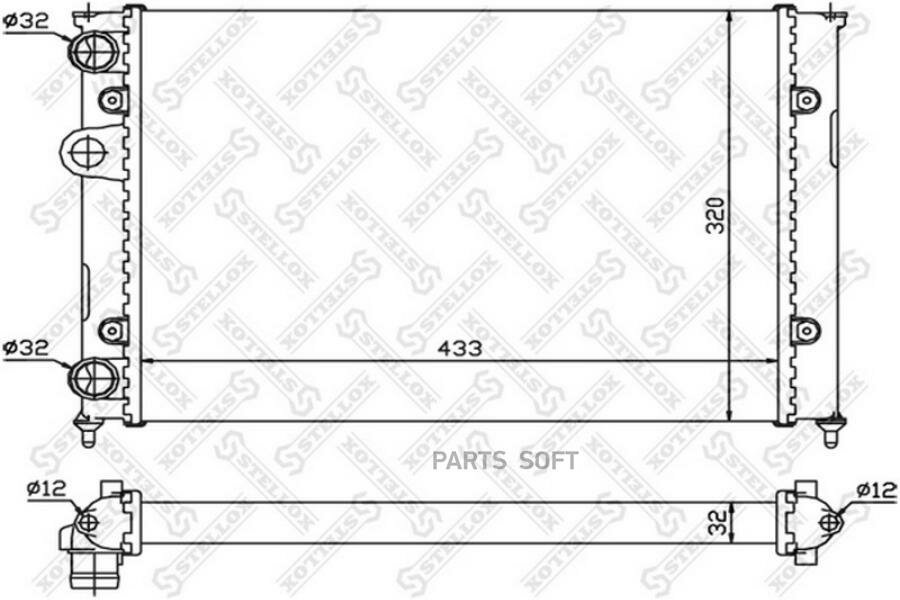 Радиатор VW Golf 1.4/1.6 91>