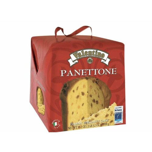 Кулич Valentino Panettone с изюмом и цукатами (картон), 1 кг