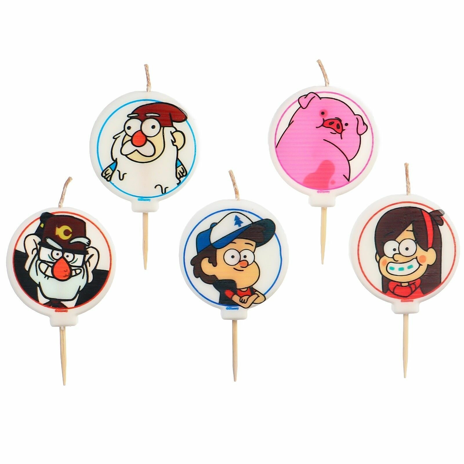 фото Свеча для торта "Гравити Фолз". Набор из 5 свечей на пиках