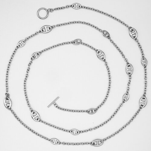 Бусы Tanya Goz Jewellery, длина 120 см, серебряный