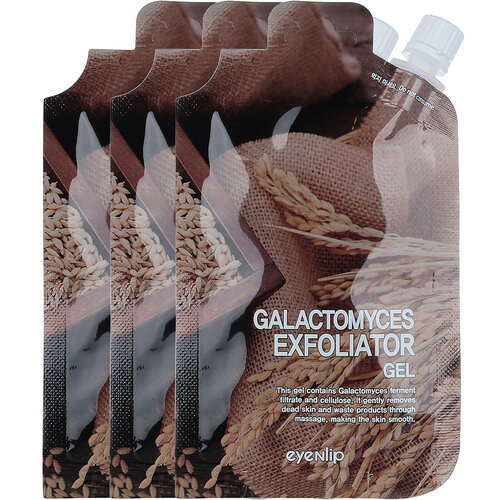 Гель отшелушивающий Eyenlip Galactomyces Exfoliator Gel, 25 г *3 шт ферментный гоммаж эксфолиант teana keratiline and dwarfish oak extract 50 мл