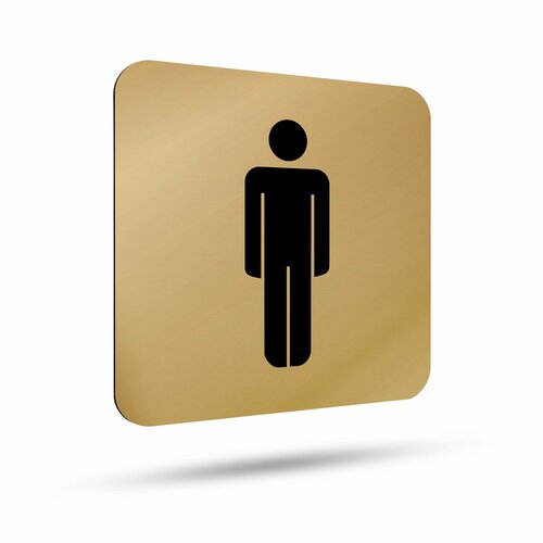 Табличка на дверь самоклеющаяся туалет мужской