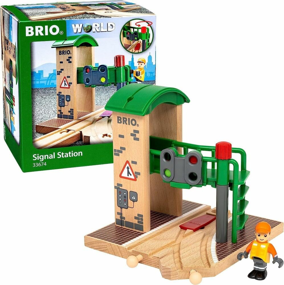 BRIO 33674 Сигнальная станция со стрелкой и светофором