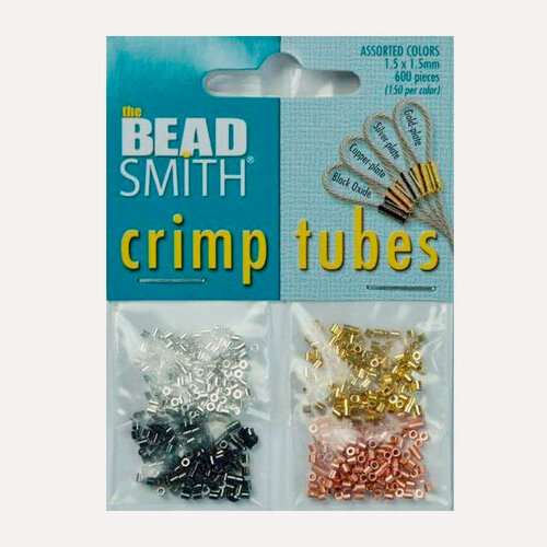 Изображение товара Кримпы, 1.5х1.5мм, Bead Smith, трубочки, базовый материал - латунь, микс цветов, 600 шт.