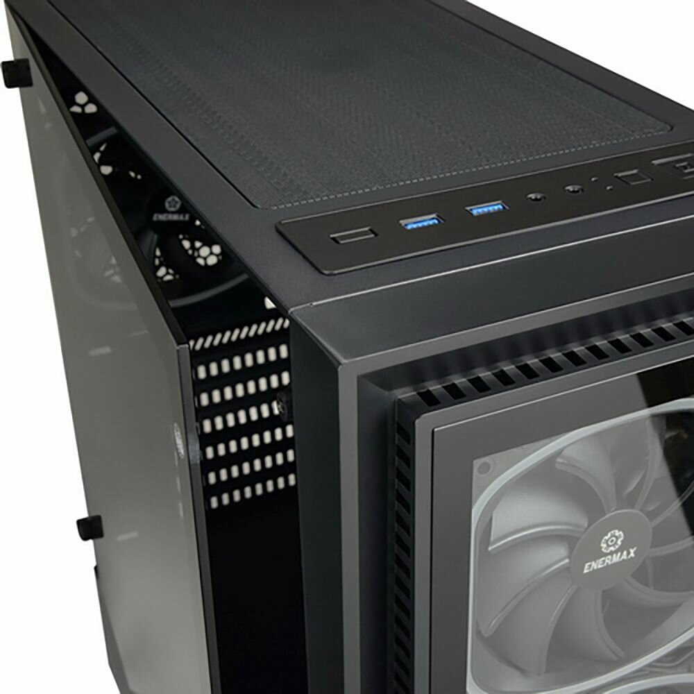 Корпус ATX Enermax черный, без БП, с окном, 2*USB 3.2, audio - фото №14
