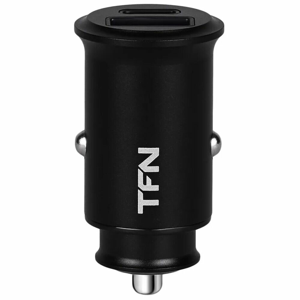Автомобильное зарядное устройство TFN 30W USB A + Type-C черное — фото 1