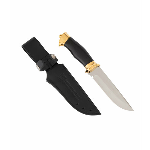 Нож Добыча (сталь ЭИ-107; латунь/золото)