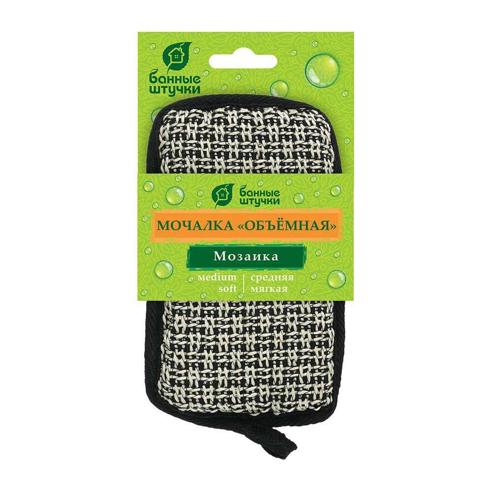 Мочалка для бани и сауны Банные Штучки Объемная Мозаика medium soft , 10х17,5х2,5 см, - фото №11