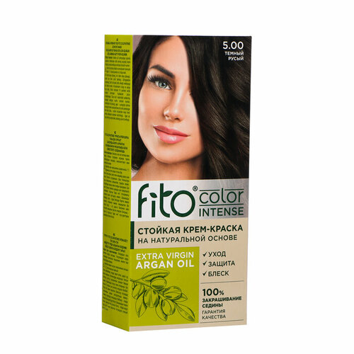 Стойкая крем-краска для волос Fito color intense тон 5.00 темный русый, 115 мл (комплект из 7 шт)