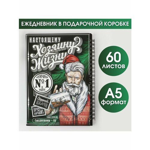Ежедневник в подарочной коробке Хозяину жизни А5 60 лис 465₽