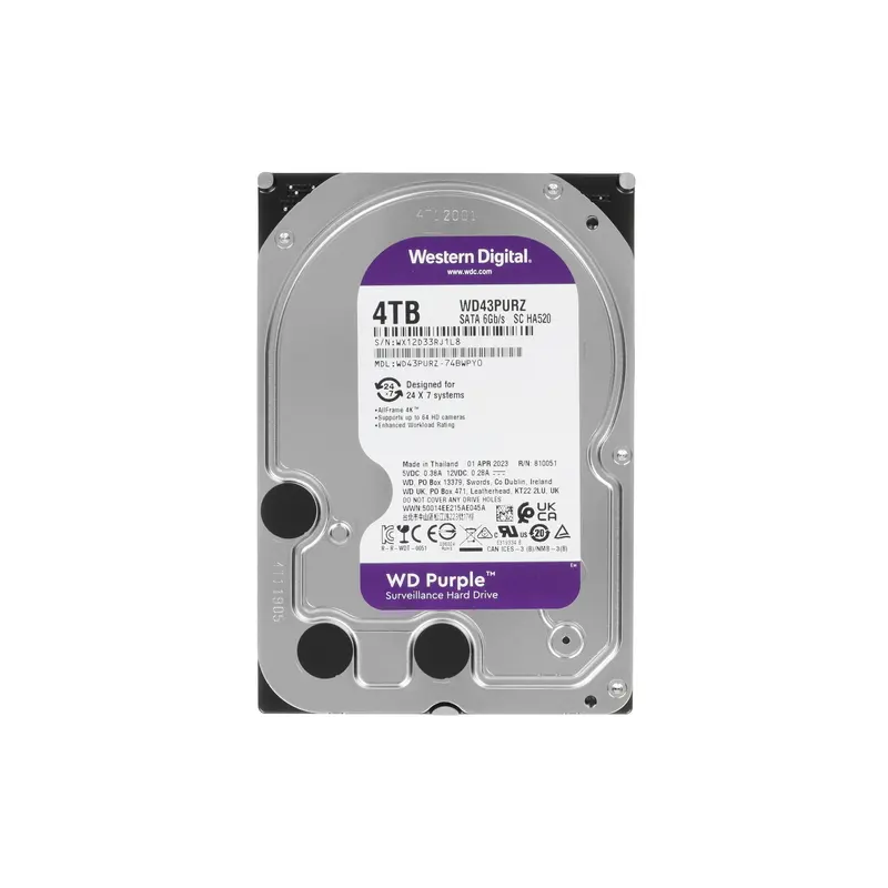 Жесткий диск WD Purple WD43PURZ 4TB, SATA III, 3.5" - фото №19
