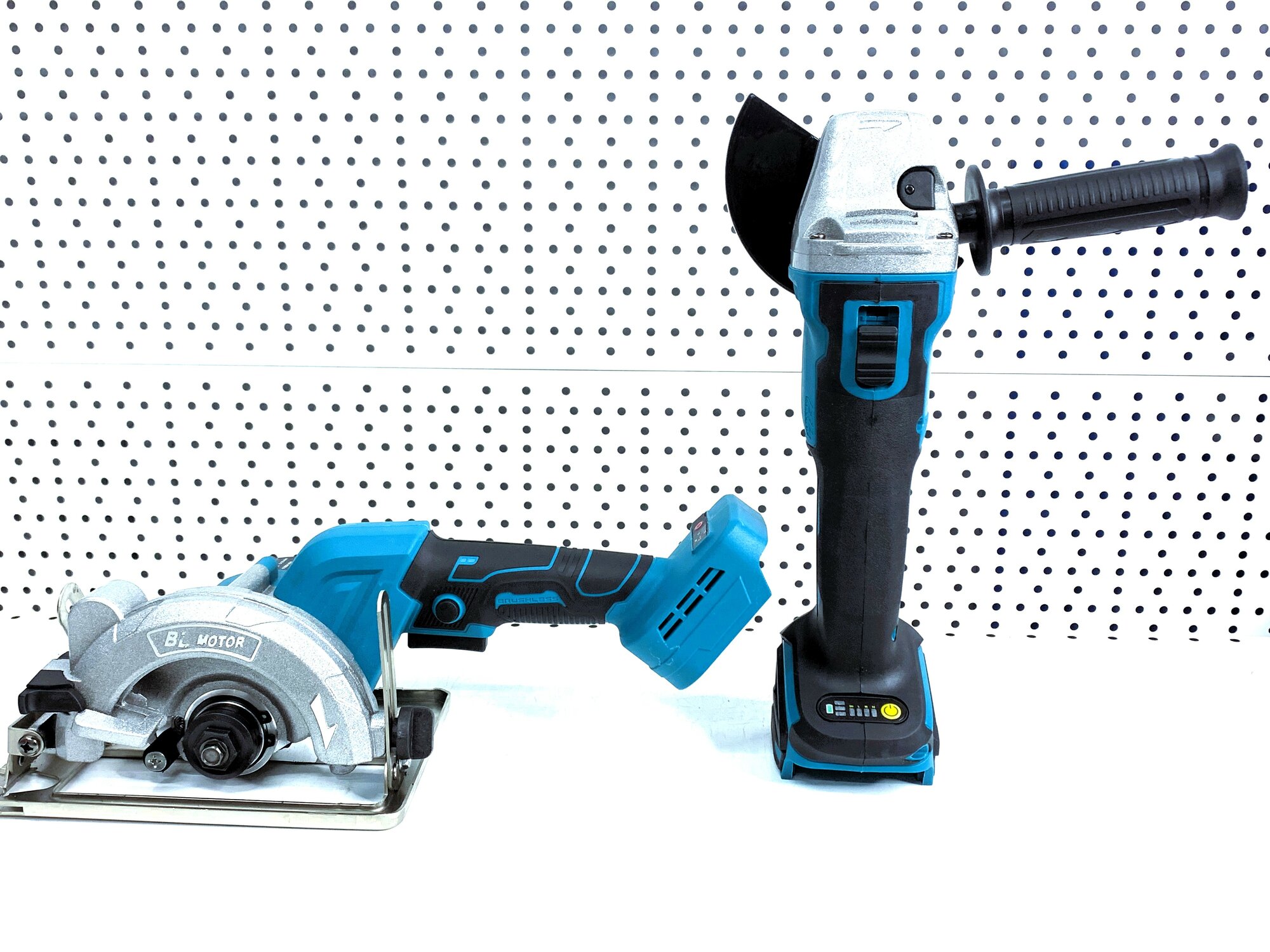фото Циркулярная аккумуляторная бесщеточная дисковая пила одноручная Single Hand + Болгарка УШМ