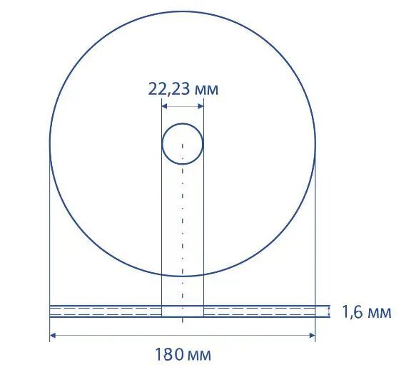 Круг отрезной по металлу 180*1.6 Metabo, диск отрезной 180