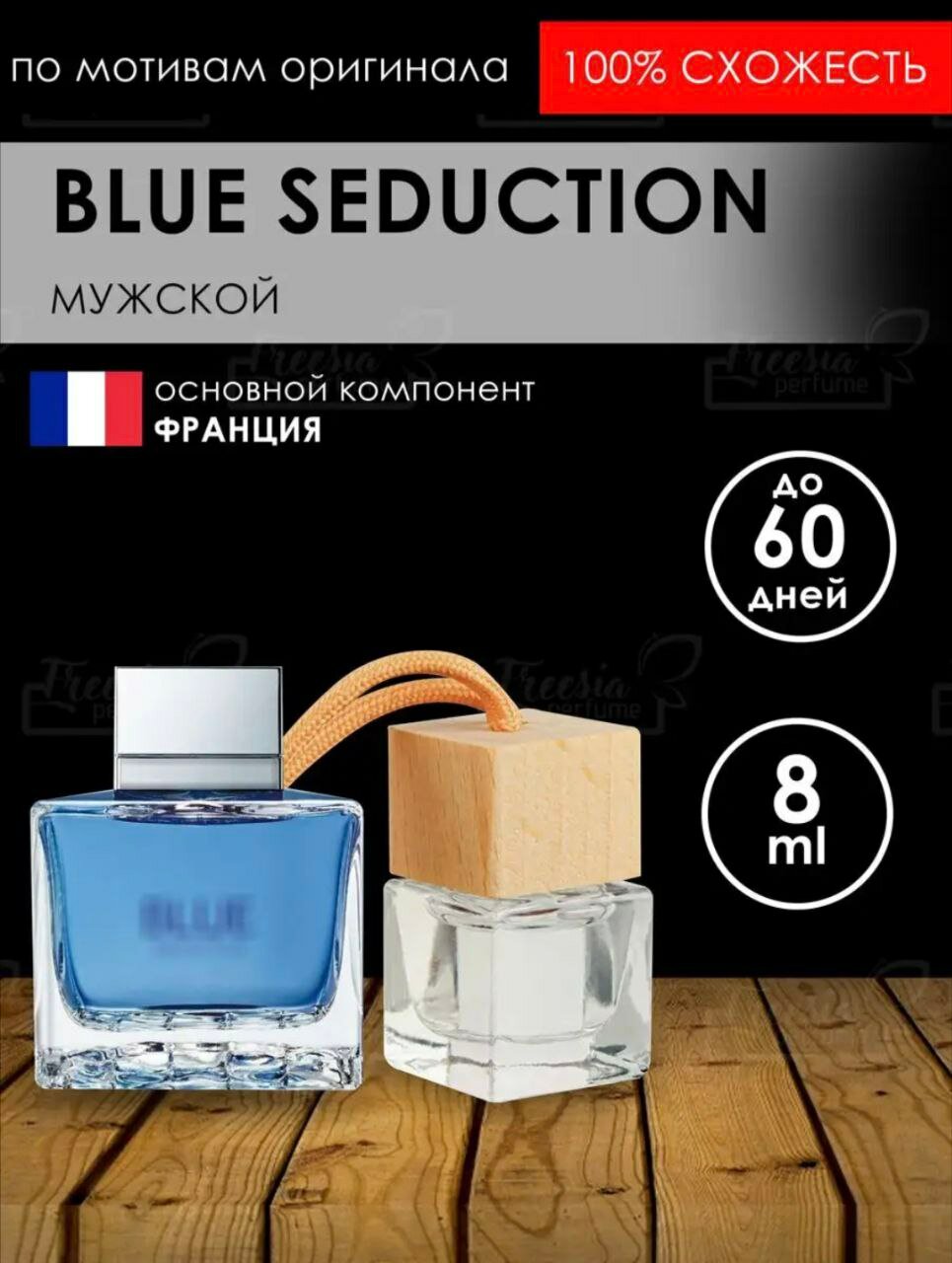 Fleur Perfume Blue Seduction Автопарфюм 7 мл / Ароматизатор для автомобиля и дома