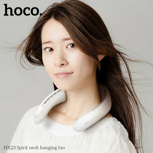 Вентилятор портативный переносной на лицо и шею компактный шейный вентилятор белый 2400₽