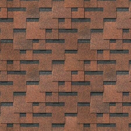 фото Гибкая черепица EUROPA, матрица, Коричневый, 5 шт