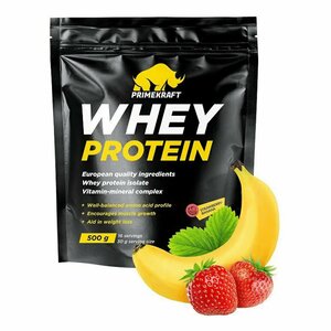 Протеин Prime Kraft Whey, 500 гр, клубника-банан