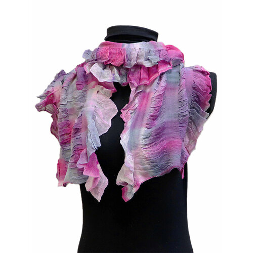 Шарф Crystel Eden,160х30 см, фуксия шарф crystel eden 125х25 см розовый фуксия